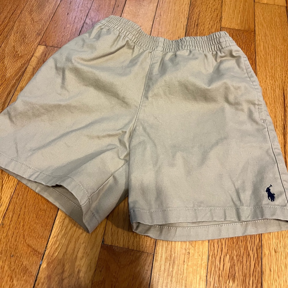 Khaki polo shorts